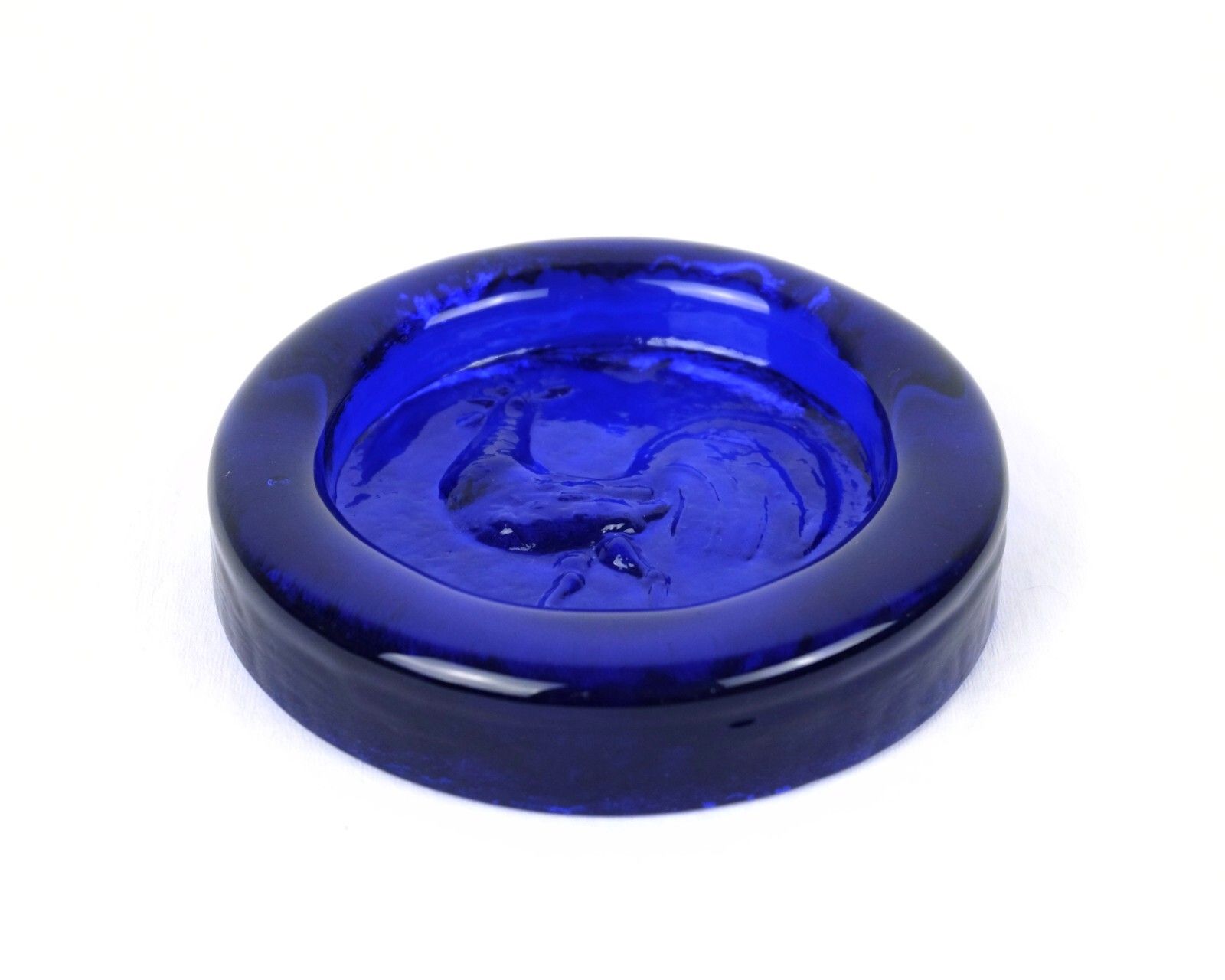 A Mid Century Swedish Glass Animal Dish By Erik Hoglund For Boda photo for sale