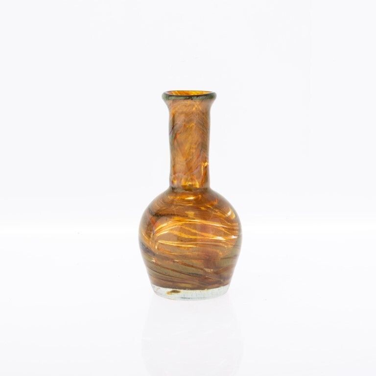 Mid Century Mdina Hand Blown Maltese Studio Glass Bottle Vase photo for sale