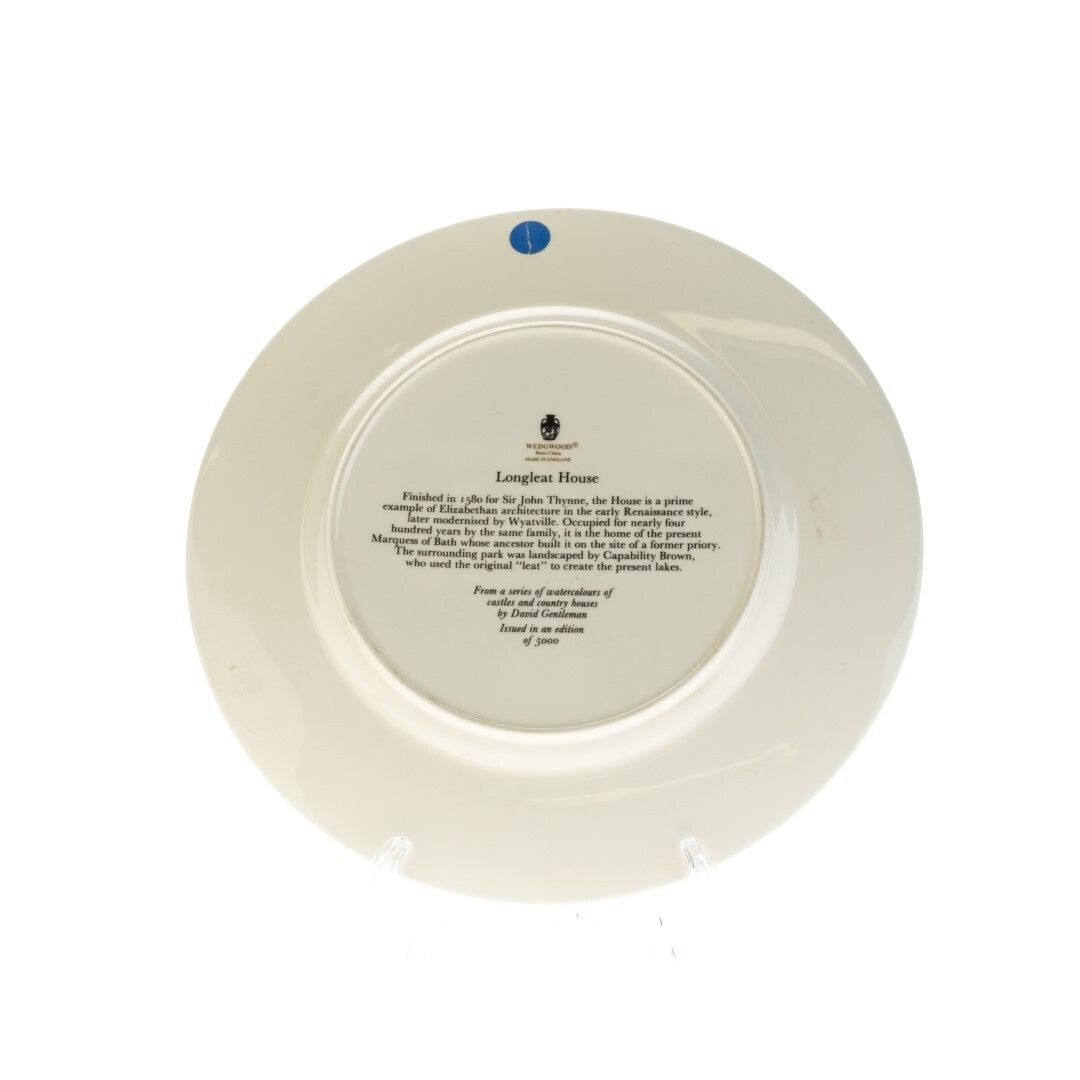 Limited Edition Wedgwood Porcelain Ceramic Plate Depicting Longleat House photo furniture