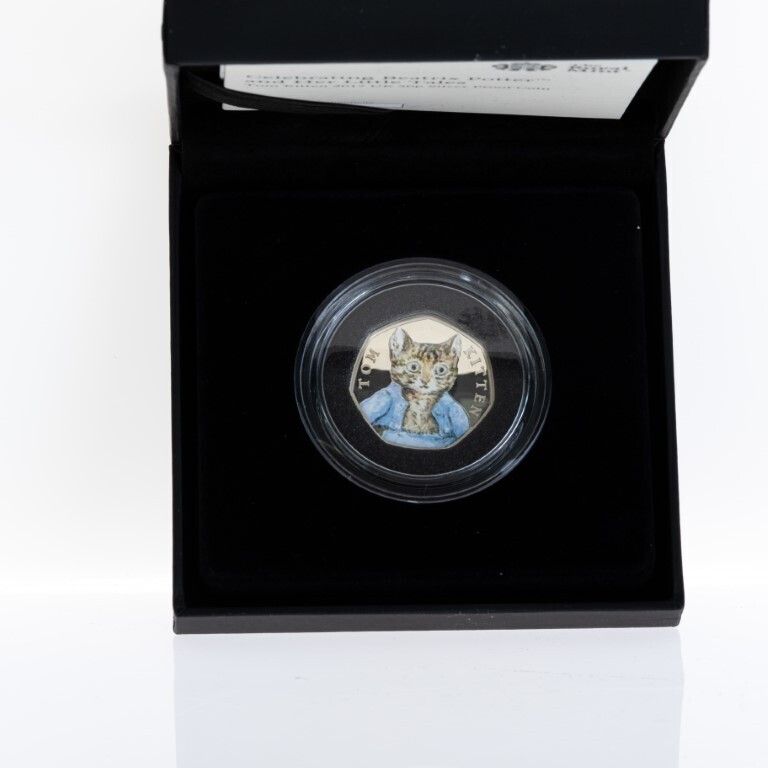 Uncirculated & Certified 2017 Royal Mint Tom Kitten Uk 50p Silver Coin From Beatrix Potter Series photo 65.0