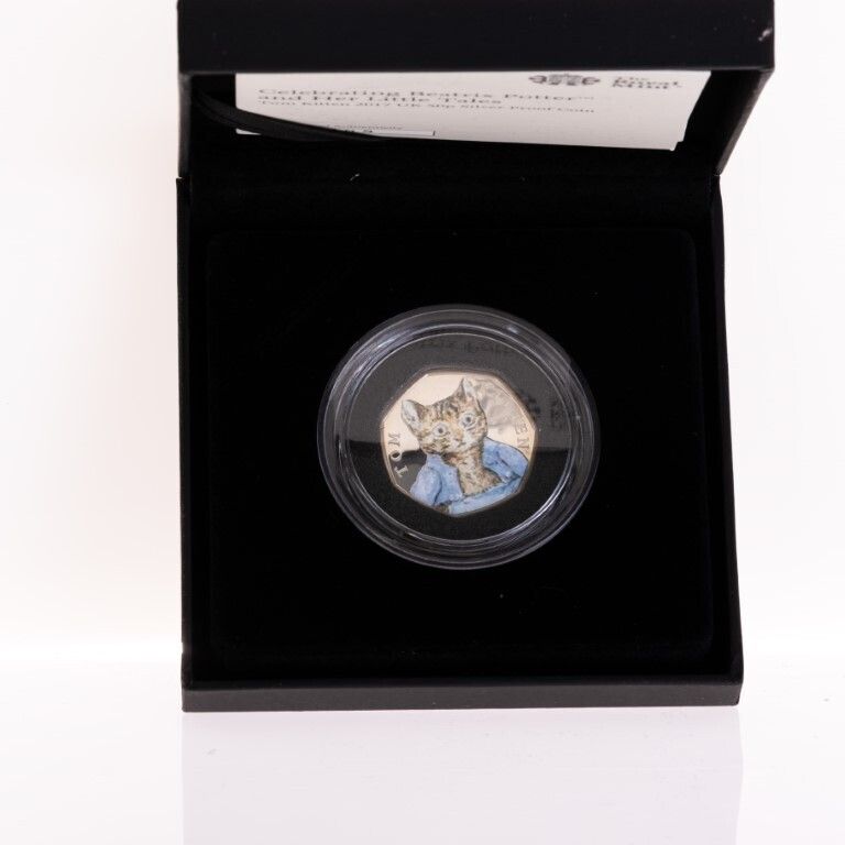 Uncirculated & Certified 2017 Royal Mint Tom Kitten Uk 50p Silver Coin From Beatrix Potter Series photo 65.0