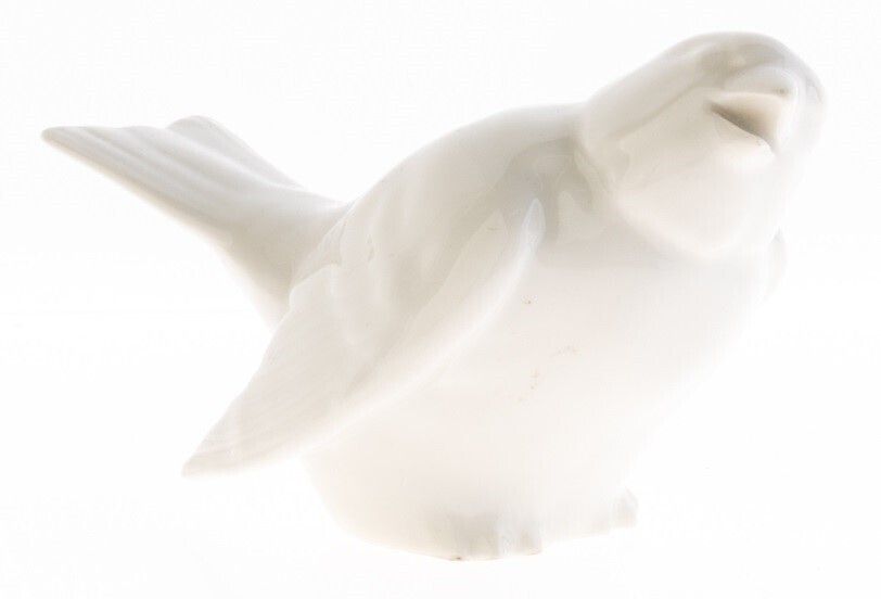 Mid Century Kpm Berlin Glazed Porcelain Porcelain Ceramic Sparrow Bird Figure