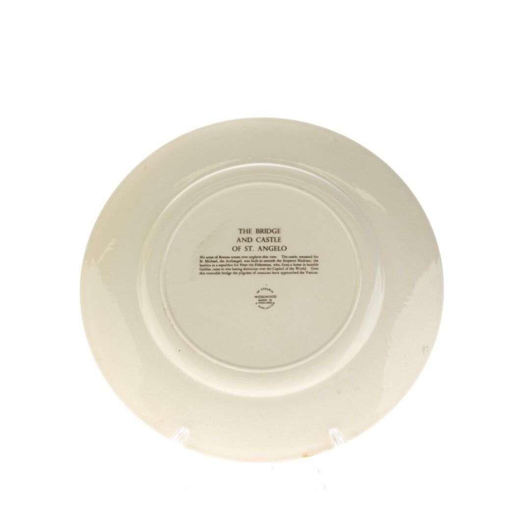 Late Art Deco Wedgwood Creamware Ceramic Pottery “The Bridge & Castle Of Saint Angelo” Plate photo furniture