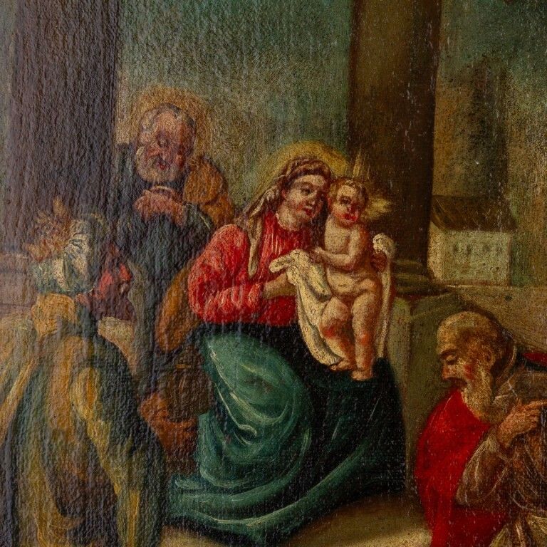 “Adoration Of The Magi” 17th Century Old Master Oil Painting photo Art