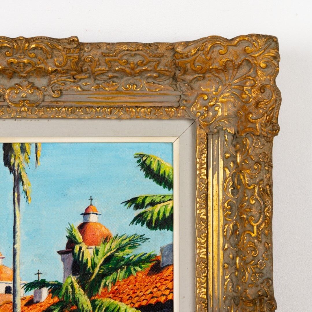 San Juan Capistrano By S. Richardeau Oil Painting Depicting The Mission Of San Capistrano In California photo Art