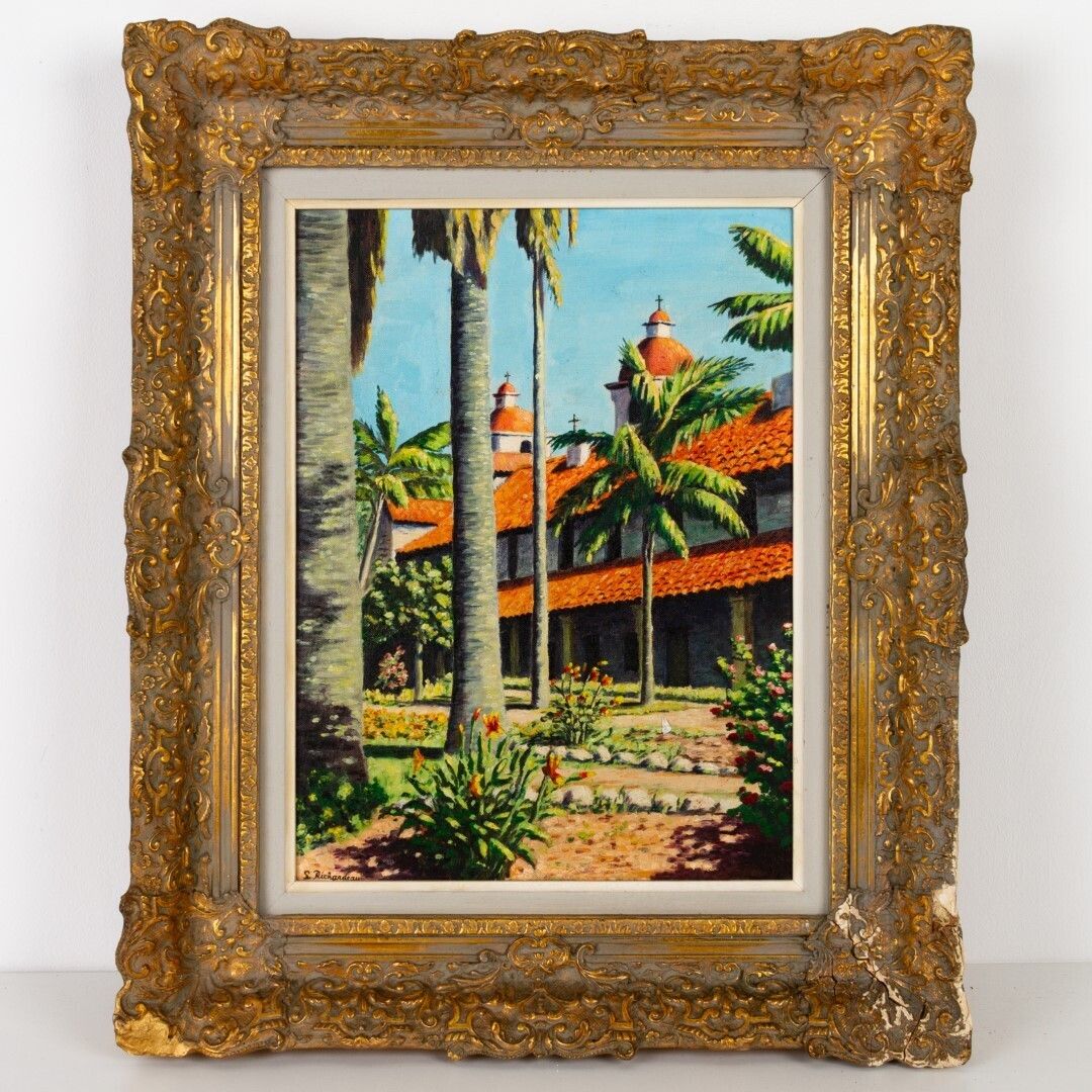 San Juan Capistrano By S. Richardeau Oil Painting Depicting The Mission Of San Capistrano In California photo vinterior