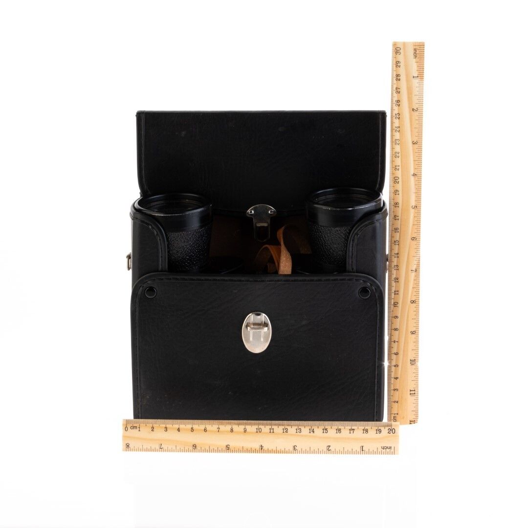 Vintage Pathescope 10×50 Coated Optics Field Binoculars With Case photo for sale