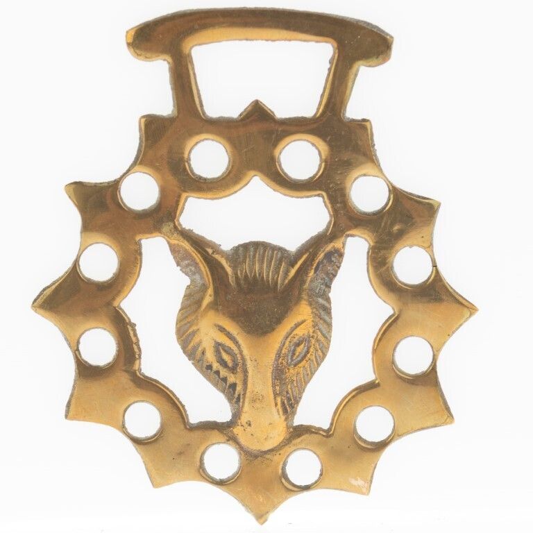 Antique Horse Brass Medallion
