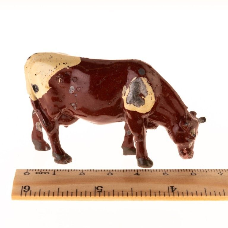 Pre War Diecast Lead Miniature Figure Of A Cow photo for sale
