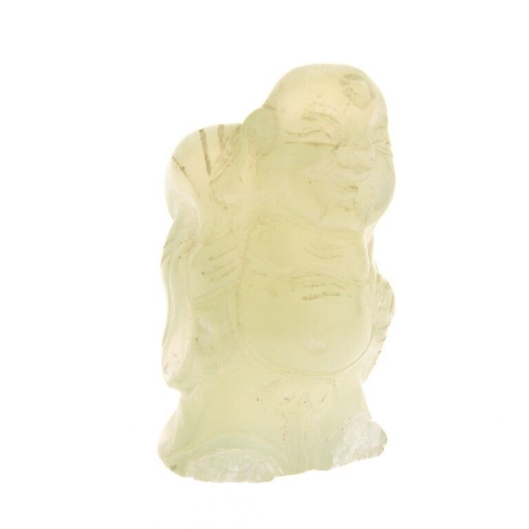 Antique Chinese Hand Carved Jade Sculpture Of Buddha 19th Century