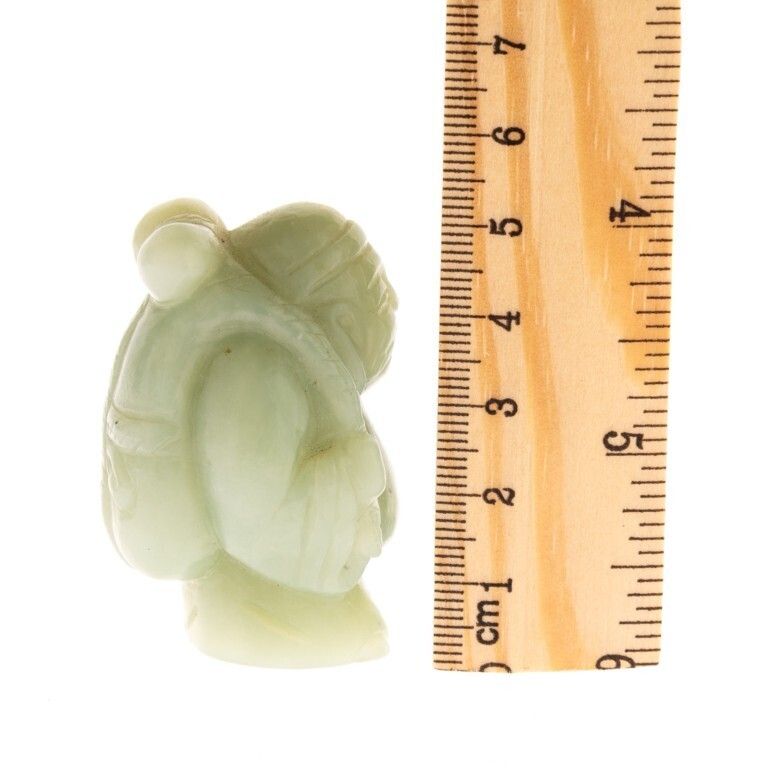 Antique Chinese Hand Carved Jade Sculpture Of Buddha 19th Century photo for sale