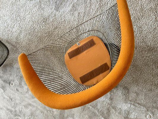 photo buy Nickel Plated Armchairs By Warren Platner For Knoll Inc / Knoll International With Hallingdal Upholstery From Kvadrat, 1960s, Set Of 6