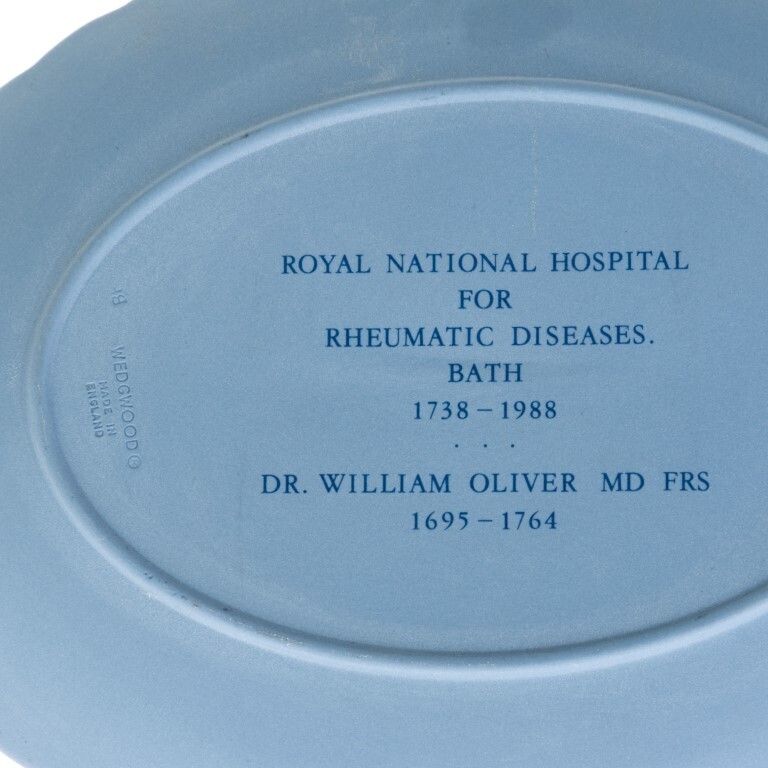 Wedgwood Blue Jasperware Ceramic Porcelain Bas Relief Royal National Hospital Portrait Plate photo 65.0