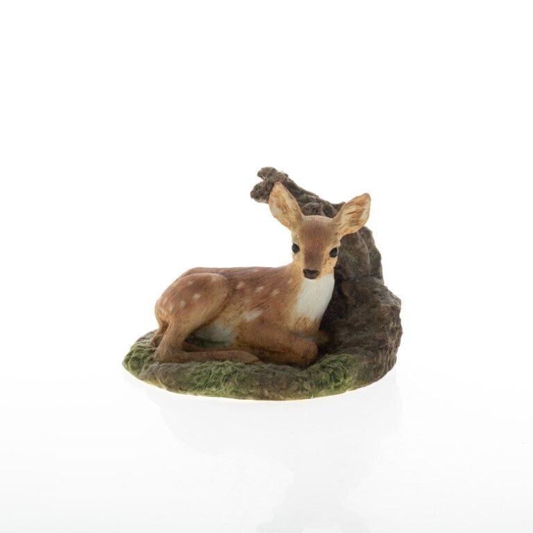 Wedgwood Hand Painted Ceramic Porcelain Fawn Sculpture