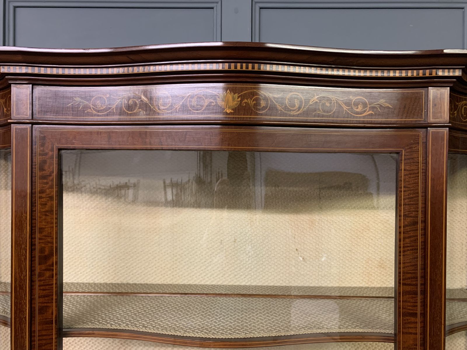 Maple & Co. Inlaid Mahogany Display Cabinet photo vintage