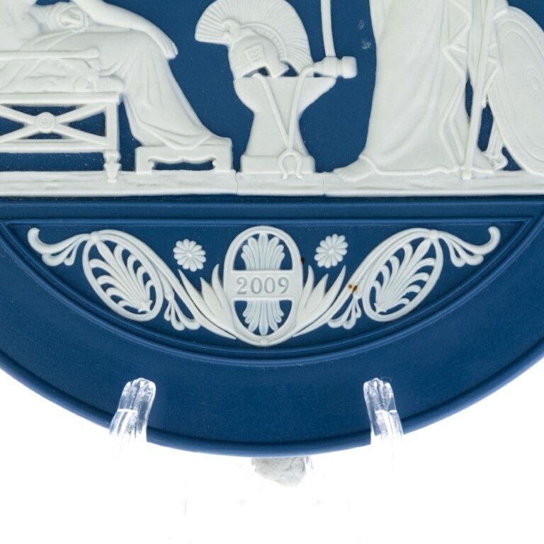 Wedgwood Portland Blue Jasperware Ceramic Porcelain Year 2009 Wall Plaque photo for sale