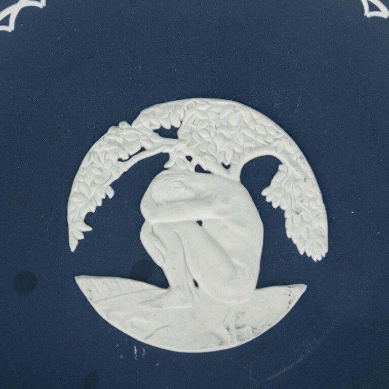 Wedgwood Portland Blue Jasperware Ceramic Porcelain Adam Wall Plaque Limited To 500 photo for sale