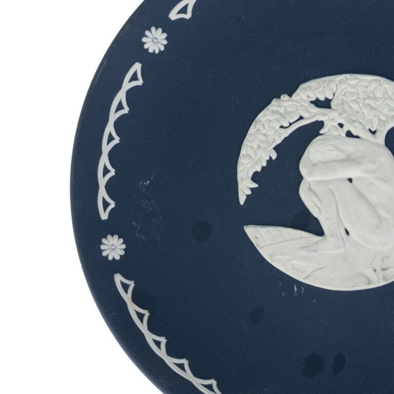 Wedgwood Portland Blue Jasperware Ceramic Porcelain Adam Wall Plaque Limited To 500 photo Art