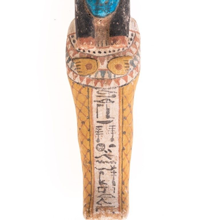 Ancient Egyptian Polychrome Shabti Figure New Kingdom, Ramesside Period (1292 1189 Bc) photo furniture