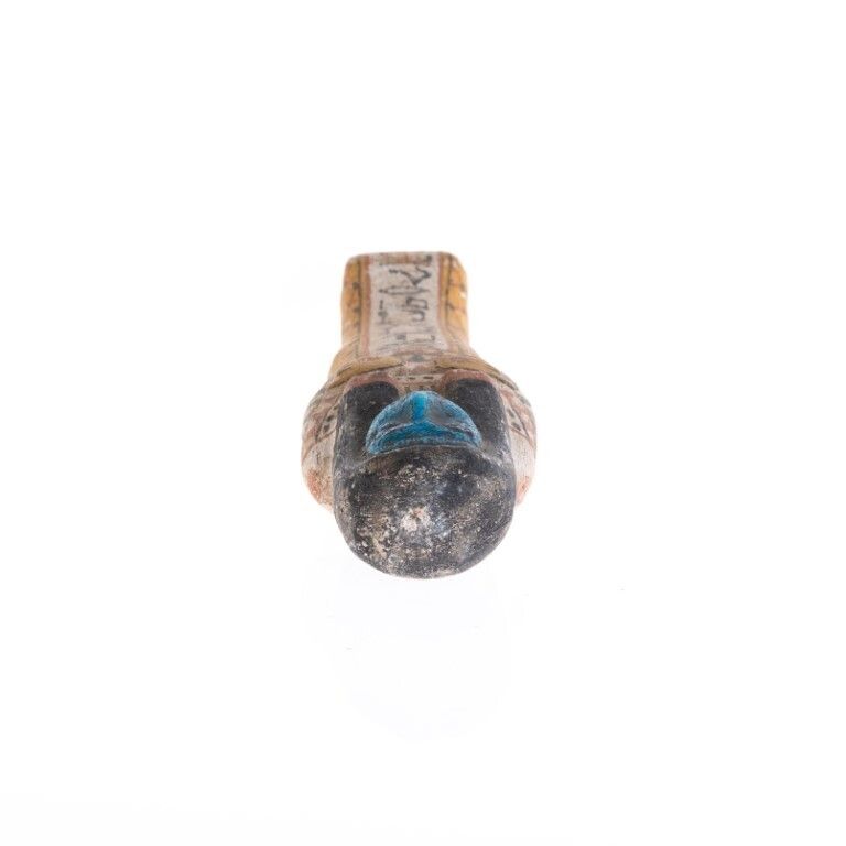 Ancient Egyptian Polychrome Shabti Figure New Kingdom, Ramesside Period (1292 1189 Bc) photo vinterior