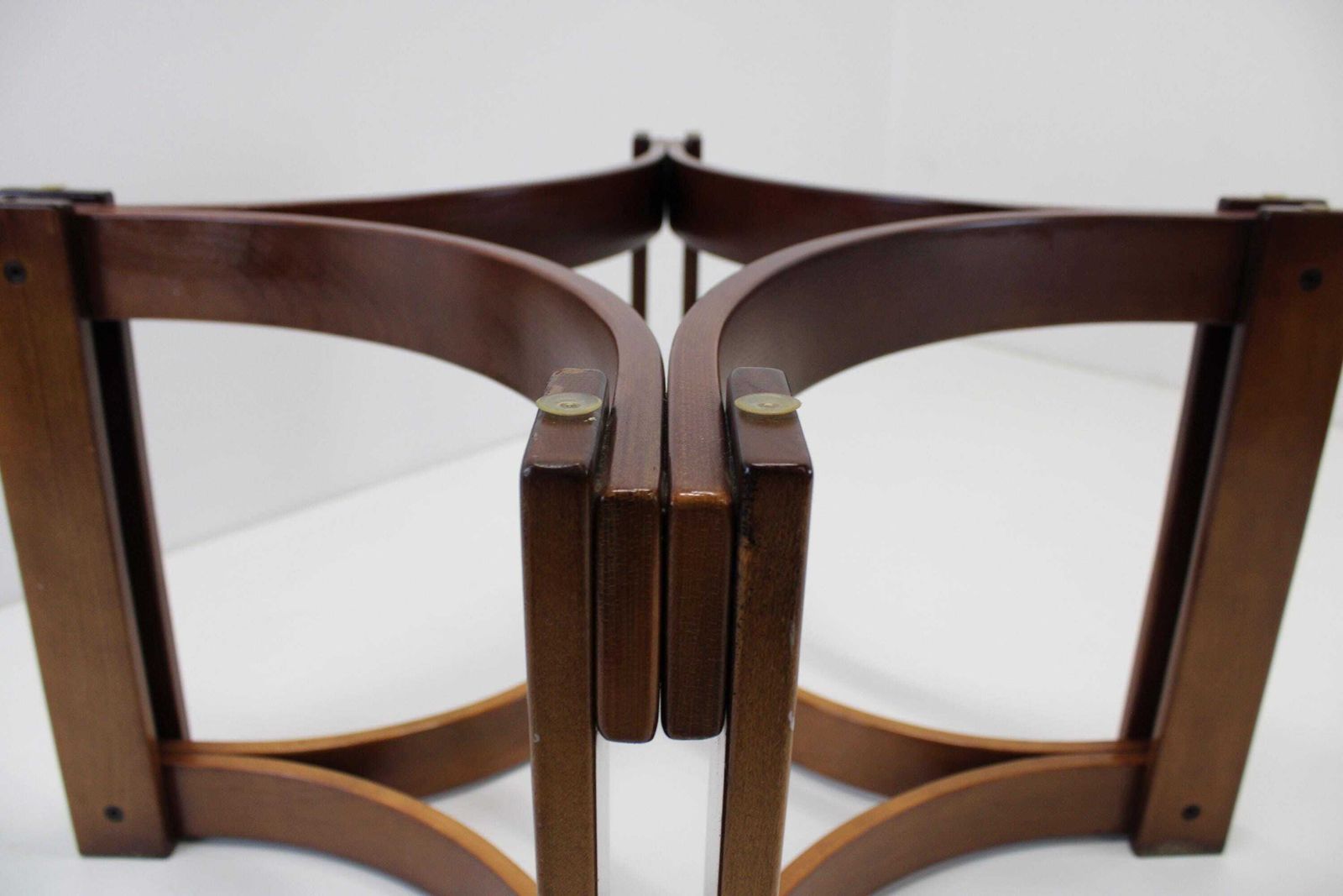 Wooden Coffee Table From Meblo / Meblo Disco Table / Yugoslavia 70s / Vintage Round Coffee Table / Living Room Table / Rare Model photo buy
