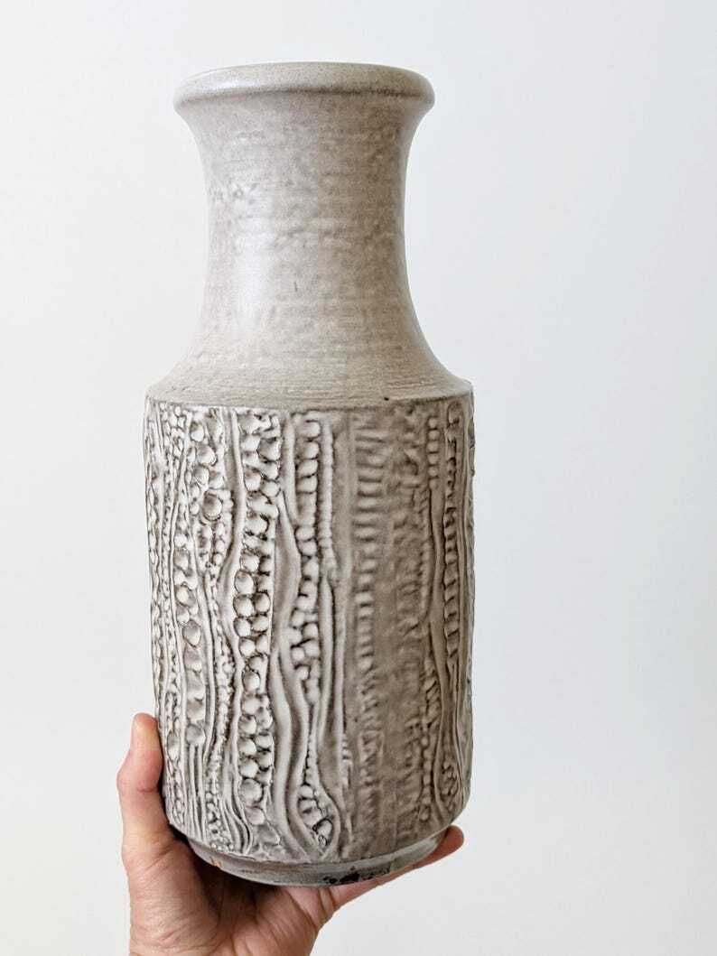 95.0 Midcentury Brutalist “Reptile” Vase By Dieter Peter For Carstens Tönnieshof, West Germany 1960s photo