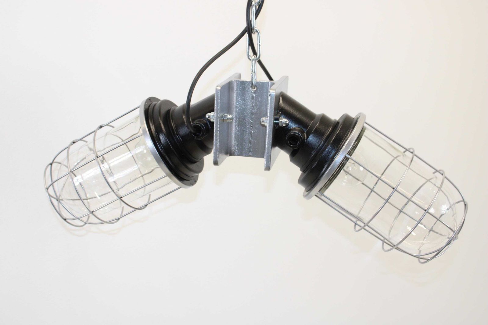 Rustic Industrial Pendant Lamp / Industrial Lamp / Black Iron Light Fixture / Retro Ceiling Light / Mcm Lamp 60s / Factory Lamp photo Lighting