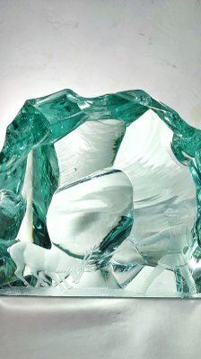 Crystal Sculpture By Vicke Lindstrand For Kosta. Sweden, 1960s photo Art