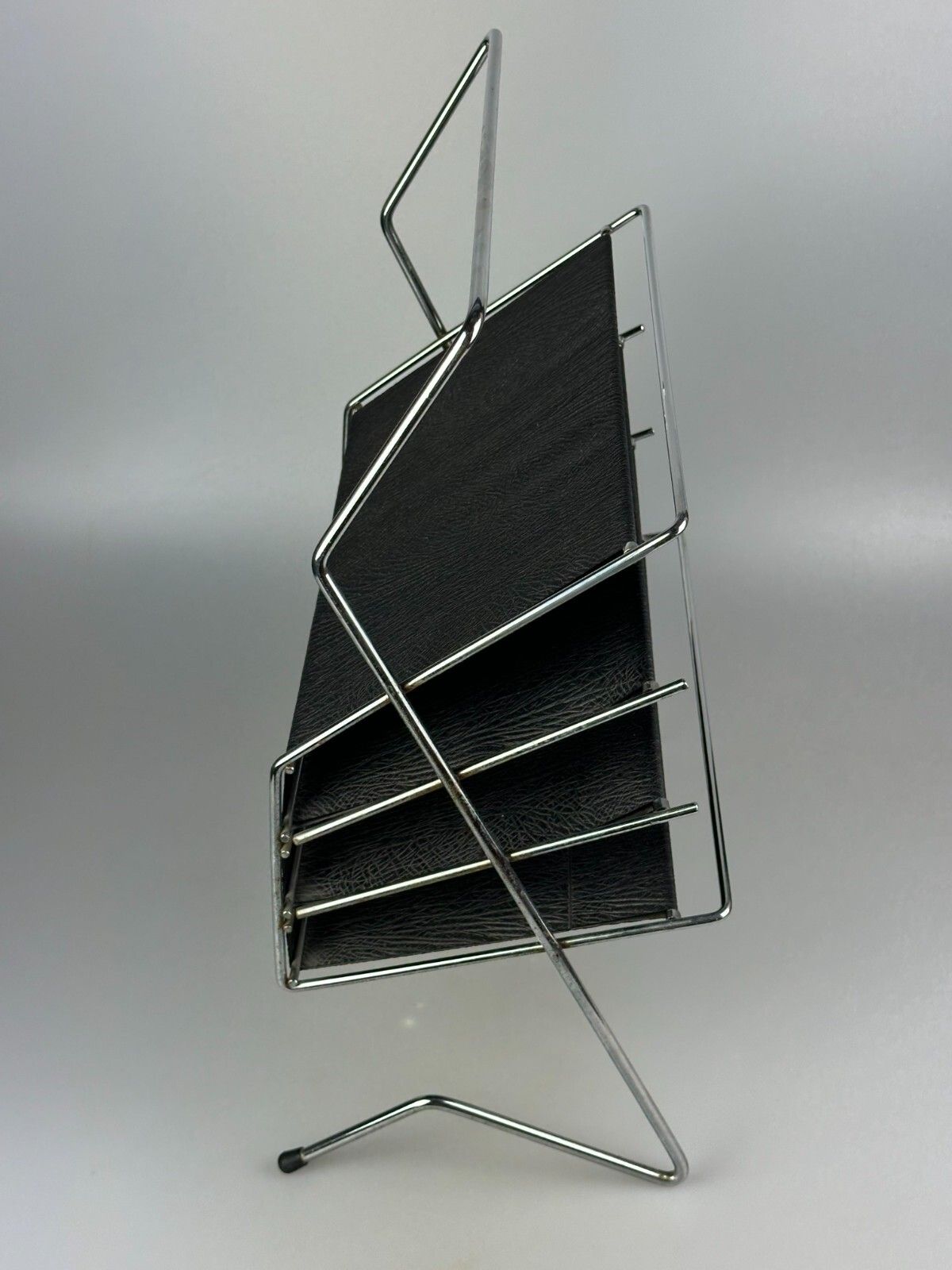 60s 70s Newspaper Holder Magazine Rack Metal Plastic Space Age photo buy