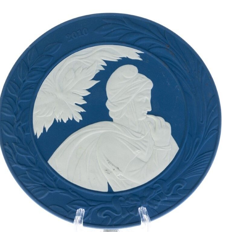 Wedgwood Portland Blue Jasperware Ceramic Porcelain 2010 Year Wall Plaque photo furniture