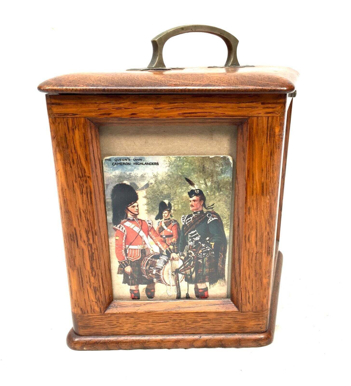 Antique Advertising Cigar Salesman Wooden Oak Travel Box / Display Case C.1893 photo for sale