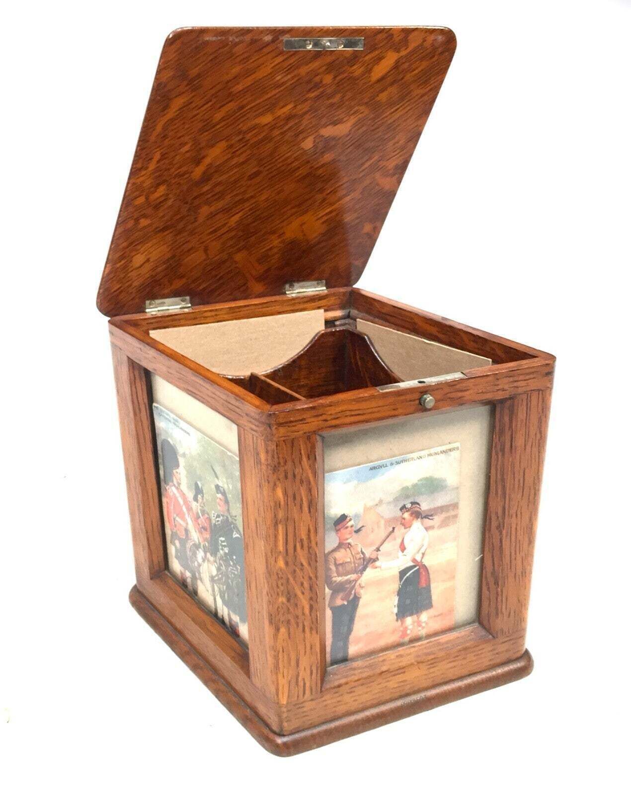 Antique Advertising Cigar Salesman Wooden Oak Travel Box / Display Case C.1893 photo Home Decor