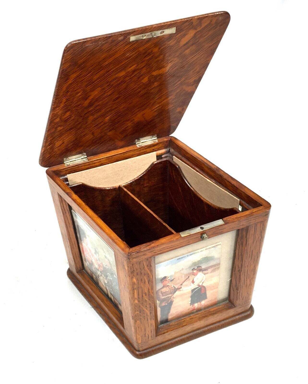 Antique Advertising Cigar Salesman Wooden Oak Travel Box / Display Case C.1893 photo 339.0