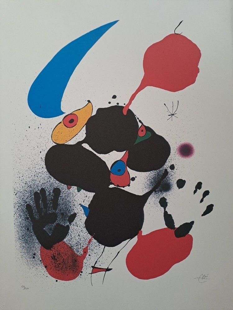 Joan Miró Gesigneerde Abstractie (Figuur) Certificaat