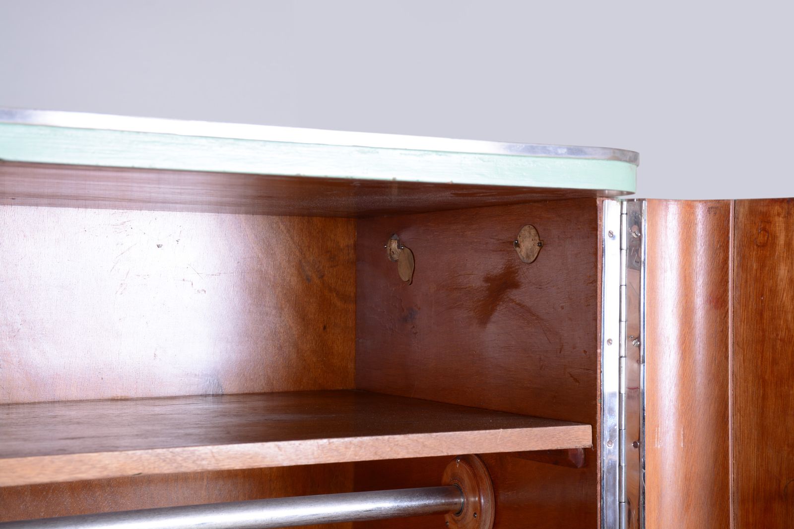 Restored Bauhaus Wardrobe, By Vichr A Spol., Original Paint, Czech, 1930s photo buy