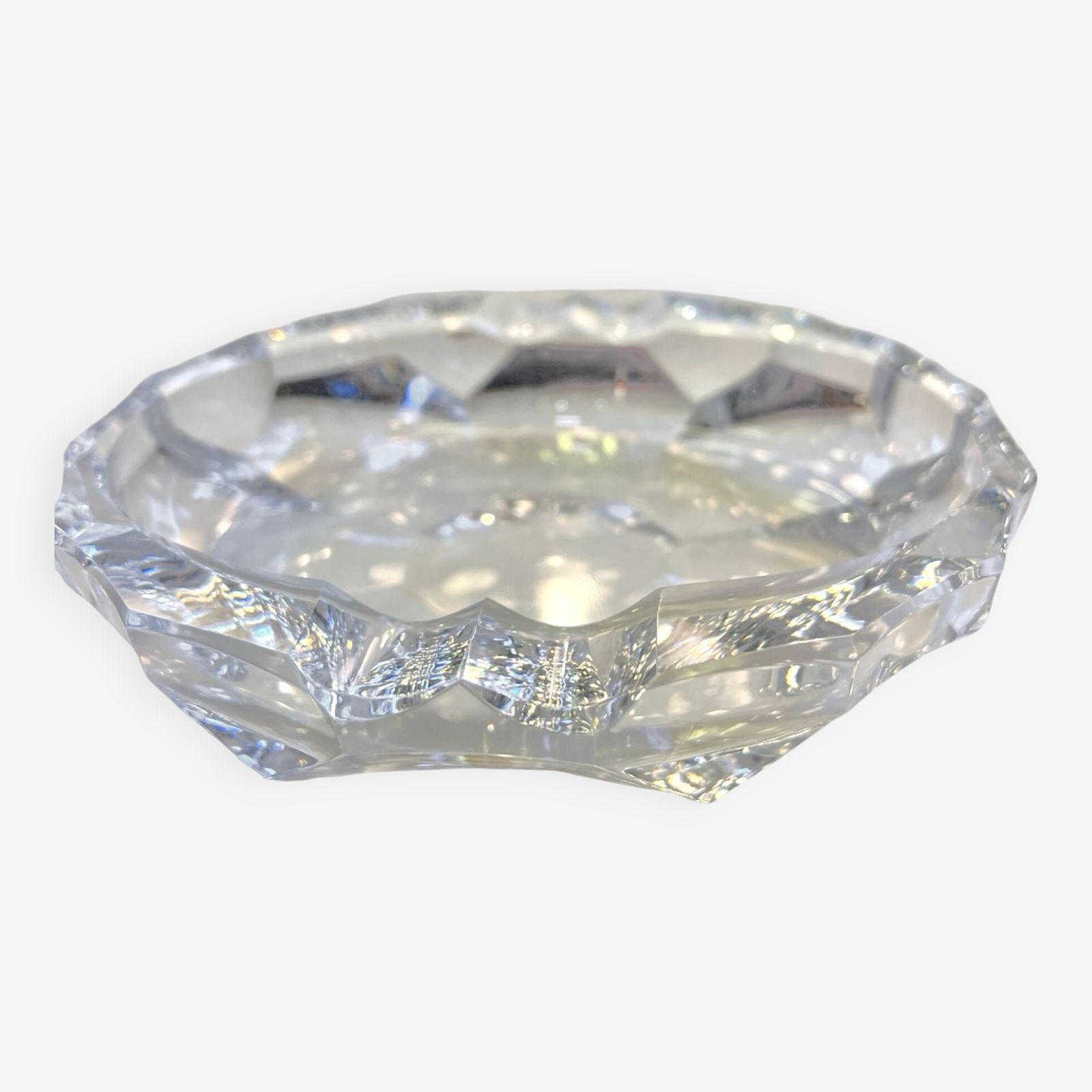 Jablonecke Sklarny Crystal Ashtray In Desna, Czechoslovakia, 1970s