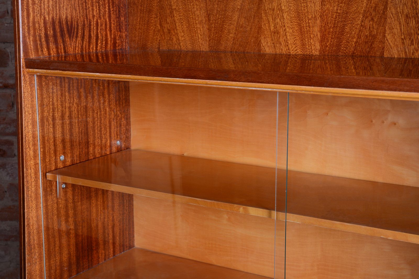 Original Mid Century Display Cabinet, By Nový Domov, Mahogany, Czech, 1950s photo Furniture