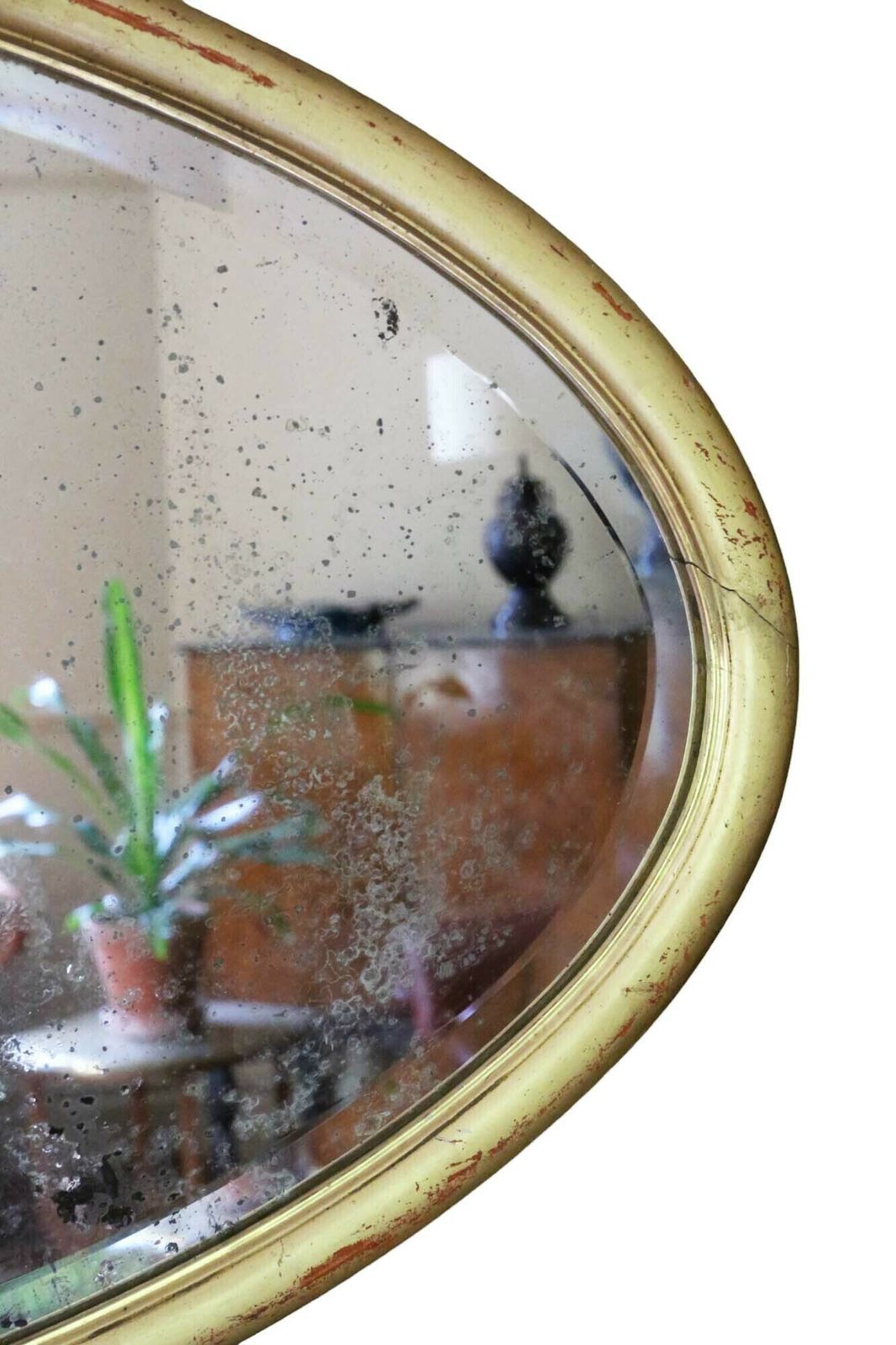 Antique Large Oval Gilt Overmantle Wall Mirror C1900 – High Quality Simple Design photo 1495.0