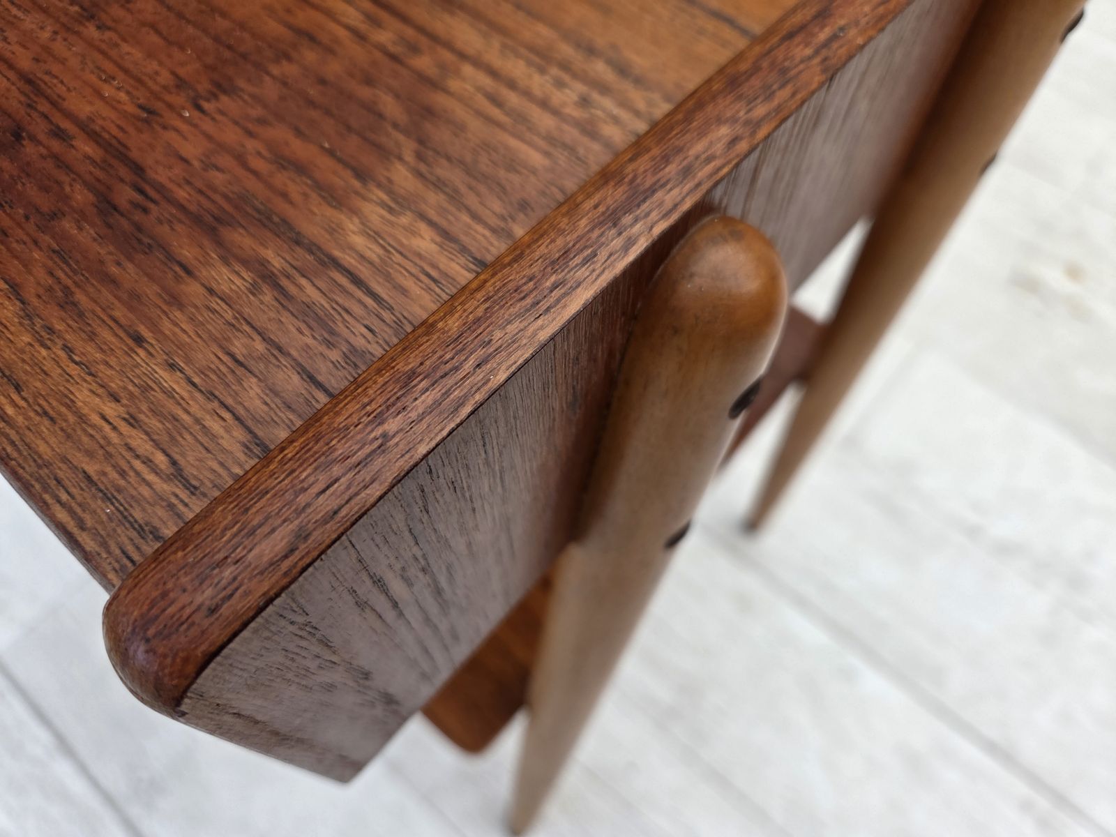 1970s, Swedish Side Table By Ab Carlstrom With Drawer, Teak Wood. photo buy