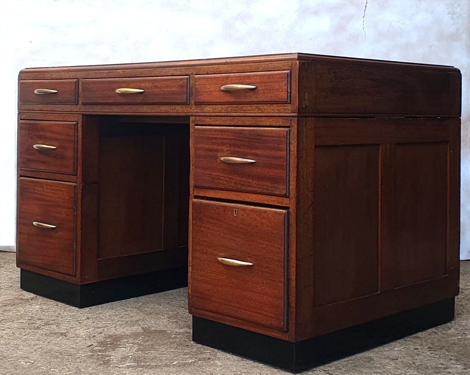 An Art Deco Mahogany Desk By H.Baldock And Sons Of Liverpool photo 725.0