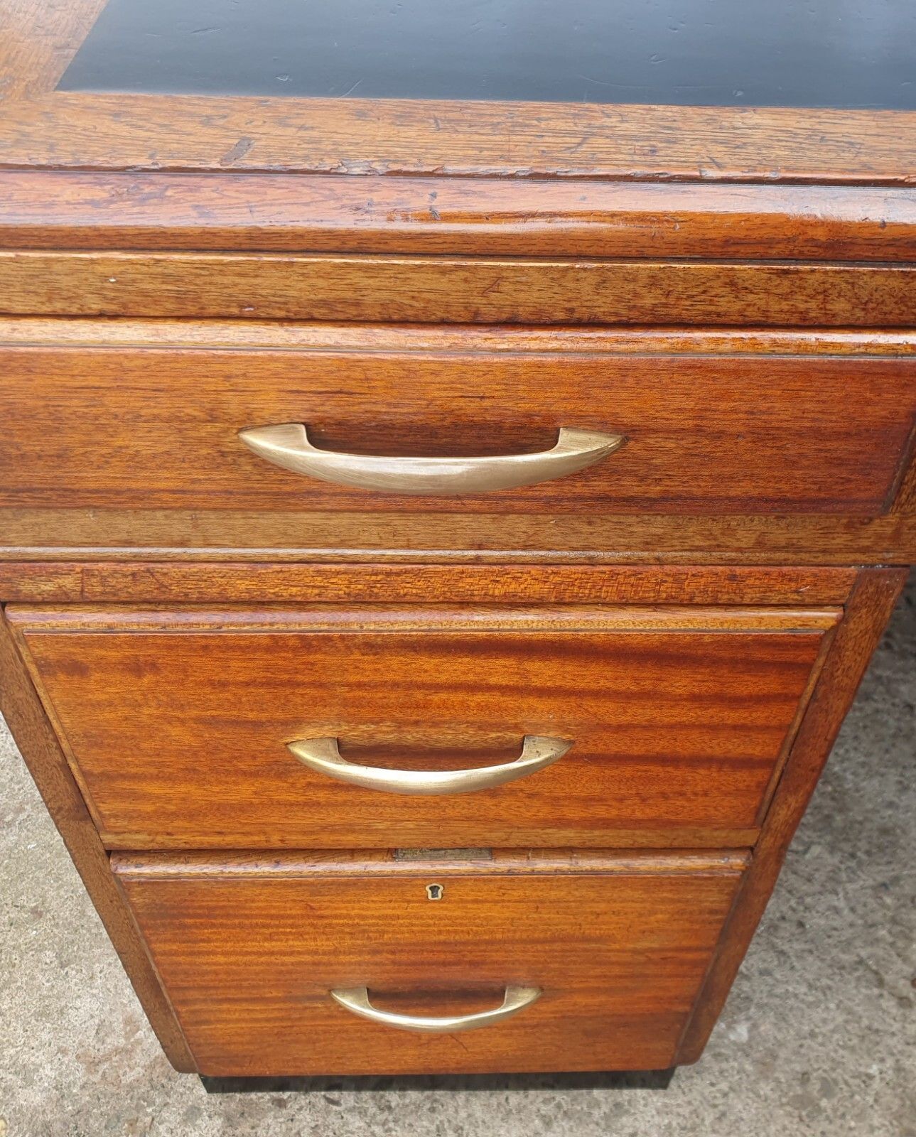 Furniture An Art Deco Mahogany Desk By H.Baldock And Sons Of Liverpool photo