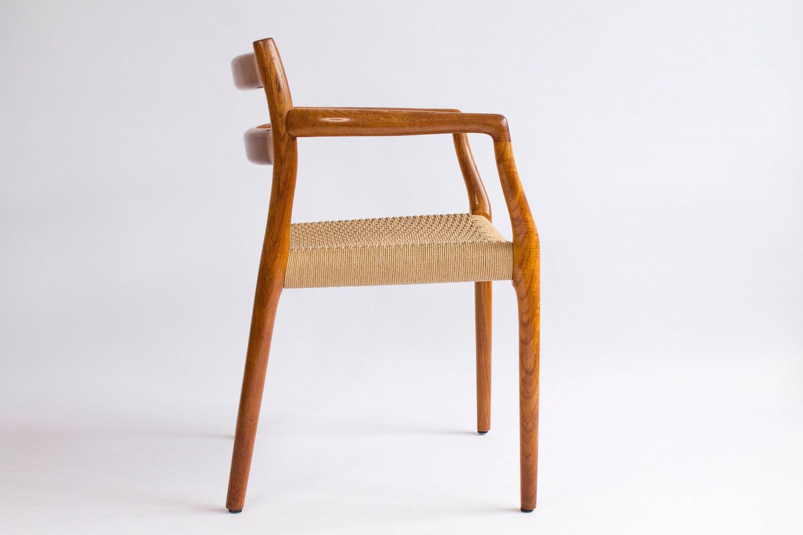 1 Of 2 Niels Moller Model 67 Armchair, 1976 – Restored Teak & Danish Cord Weaving photo buy