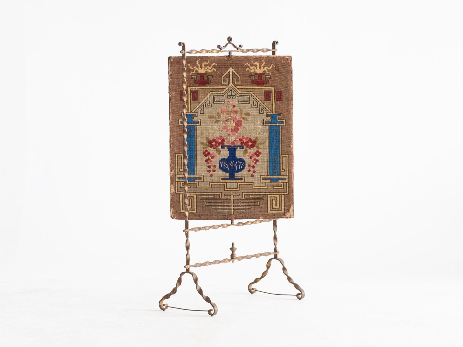 Gilt Iron Fire Screen, 1900s, Antique
