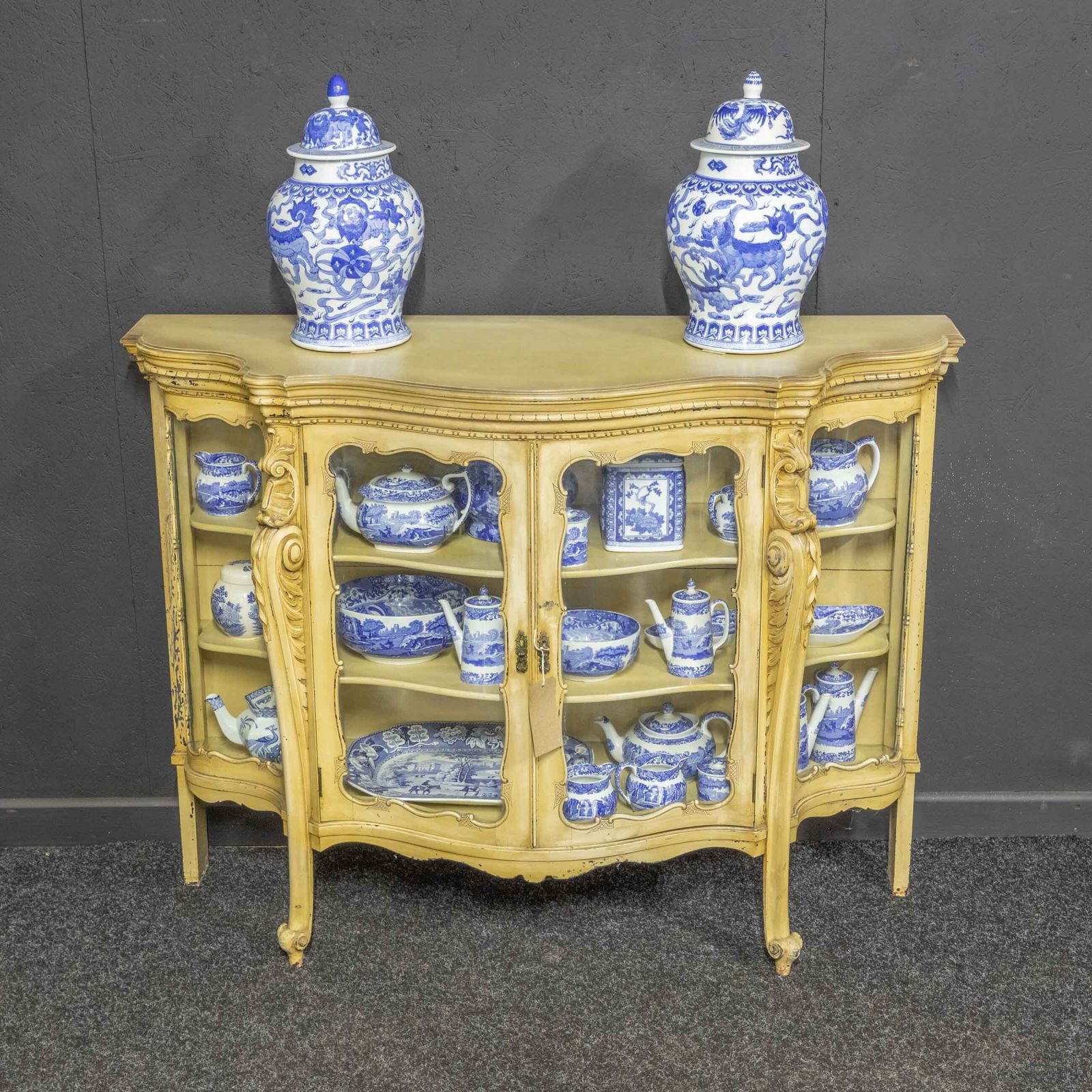 Antique Painted Credenza photo furniture