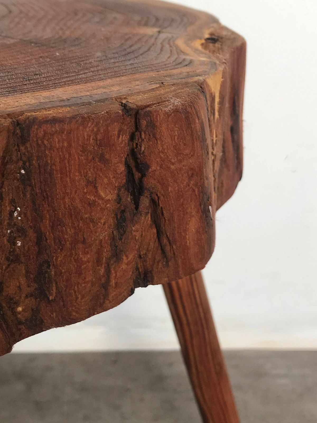 Original Vintage Retro Mid Century Wooden Yew Tree Slice Coffee Table / Side Table / Plant Stand George Nakashima Influence photo buy