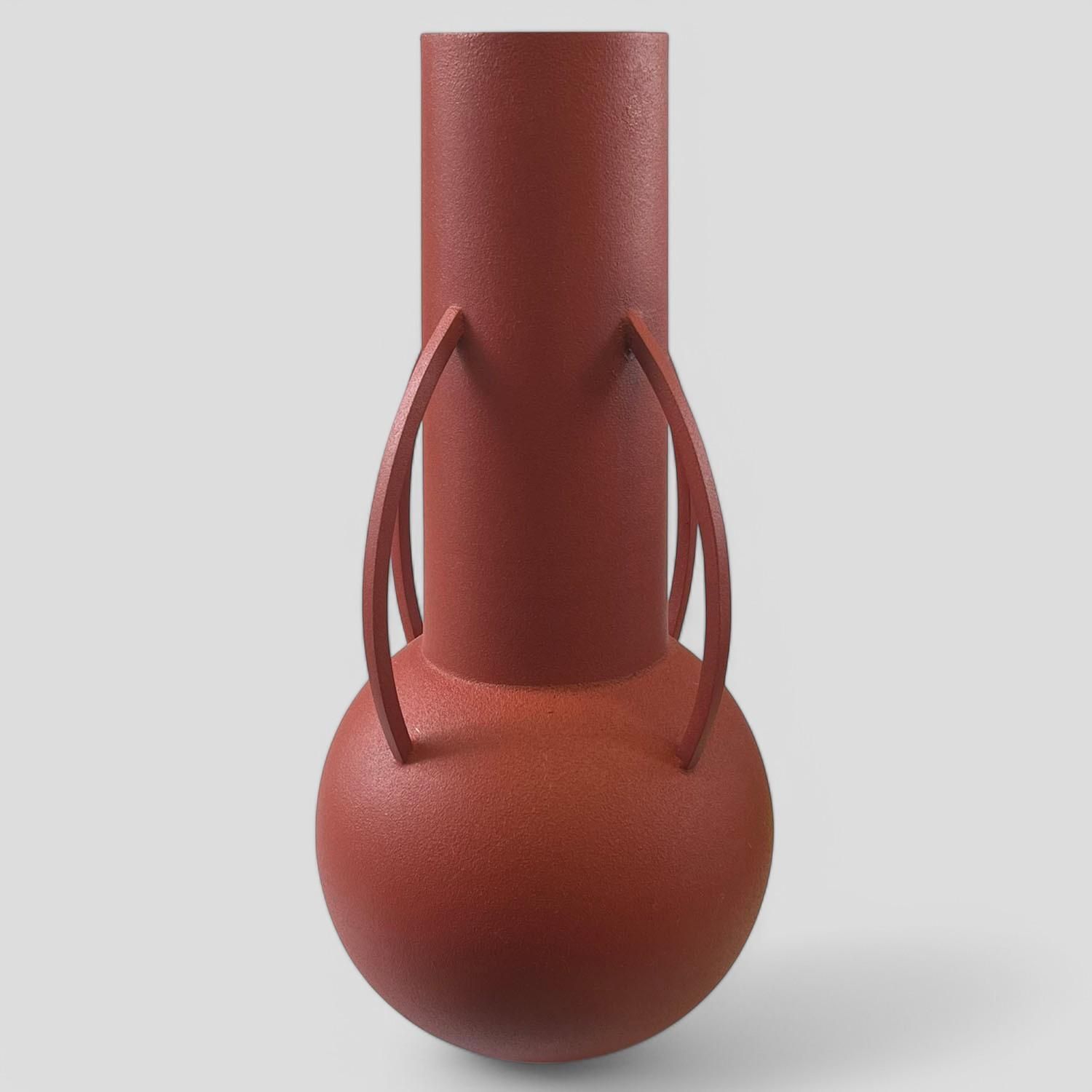 Pols Potten Roman Metal Vase In Red/Pink photo Home Decor