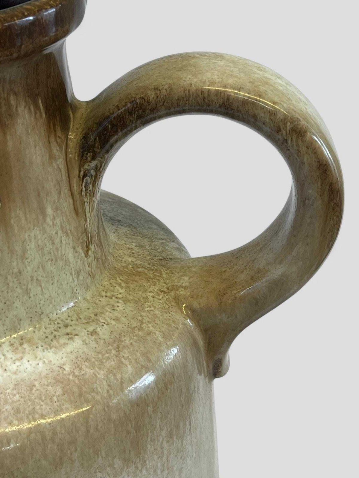 Large Mid Century Scheurich Glazed Ceramic Fat Lava West Germany Pottery Floor Vase photo vintage