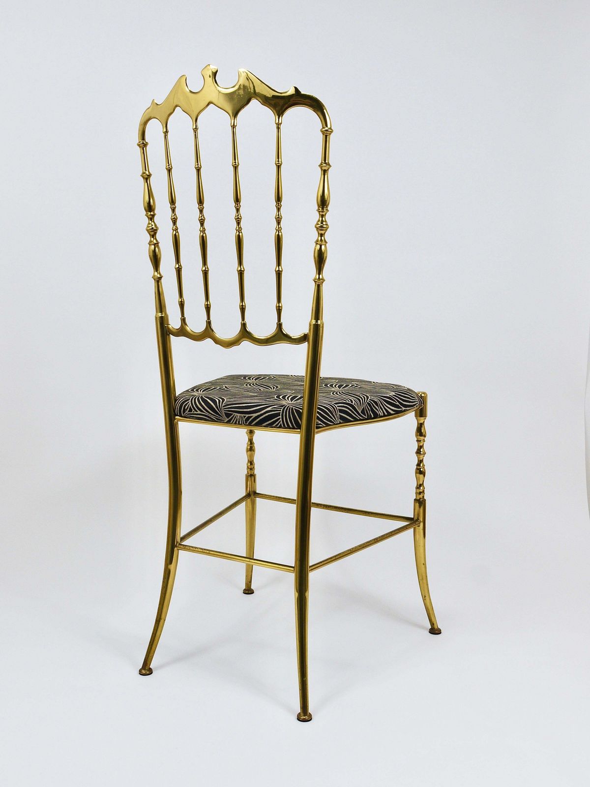 Chiavari Midcentury Brass Chair By Giuseppe Gaetano Descalzi, Italy, 1950s photo vinterior