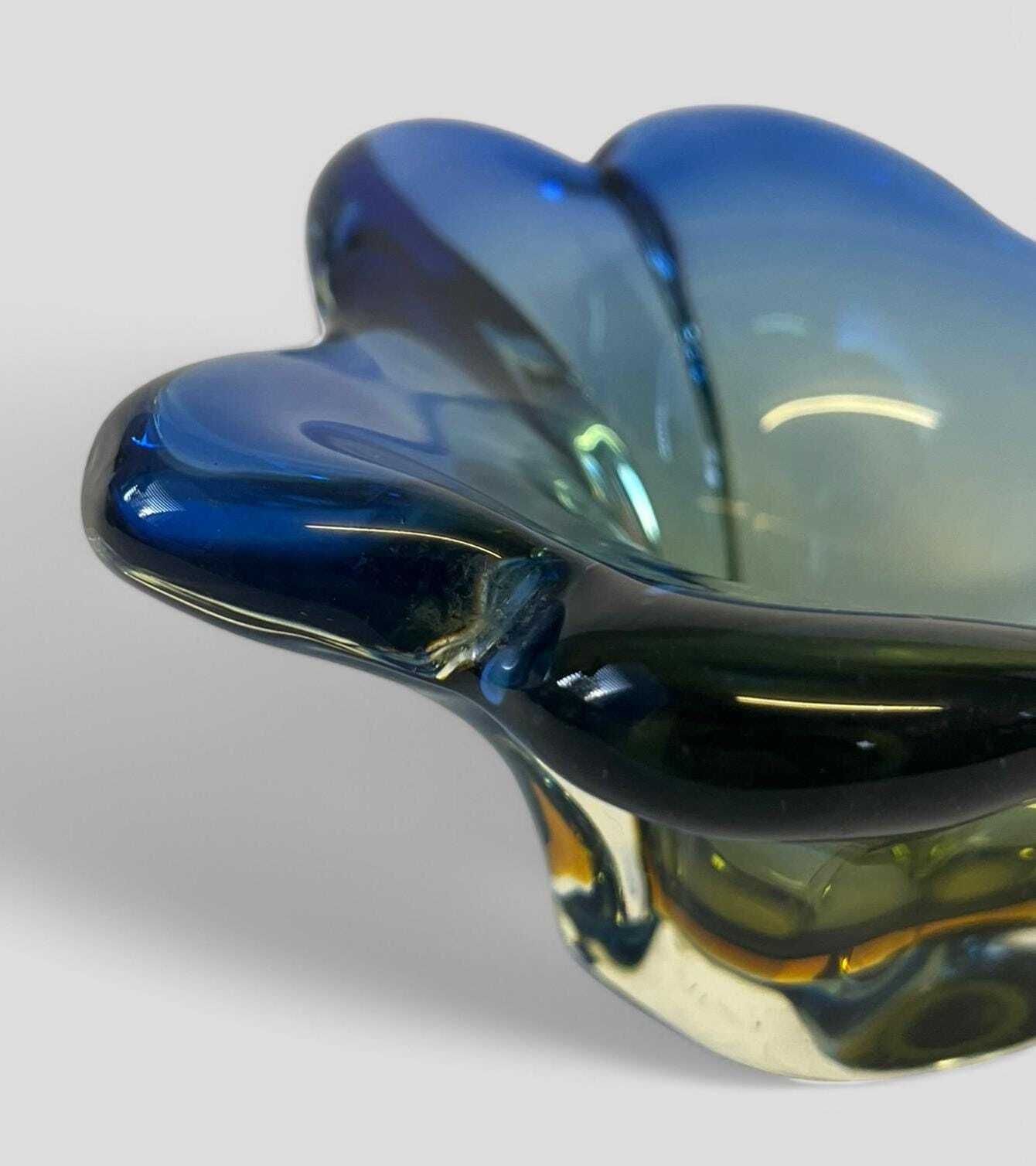 Mid Century Glass Bowl / Ashtray By Hana Machovska For Mstisov Czech Glass photo buy