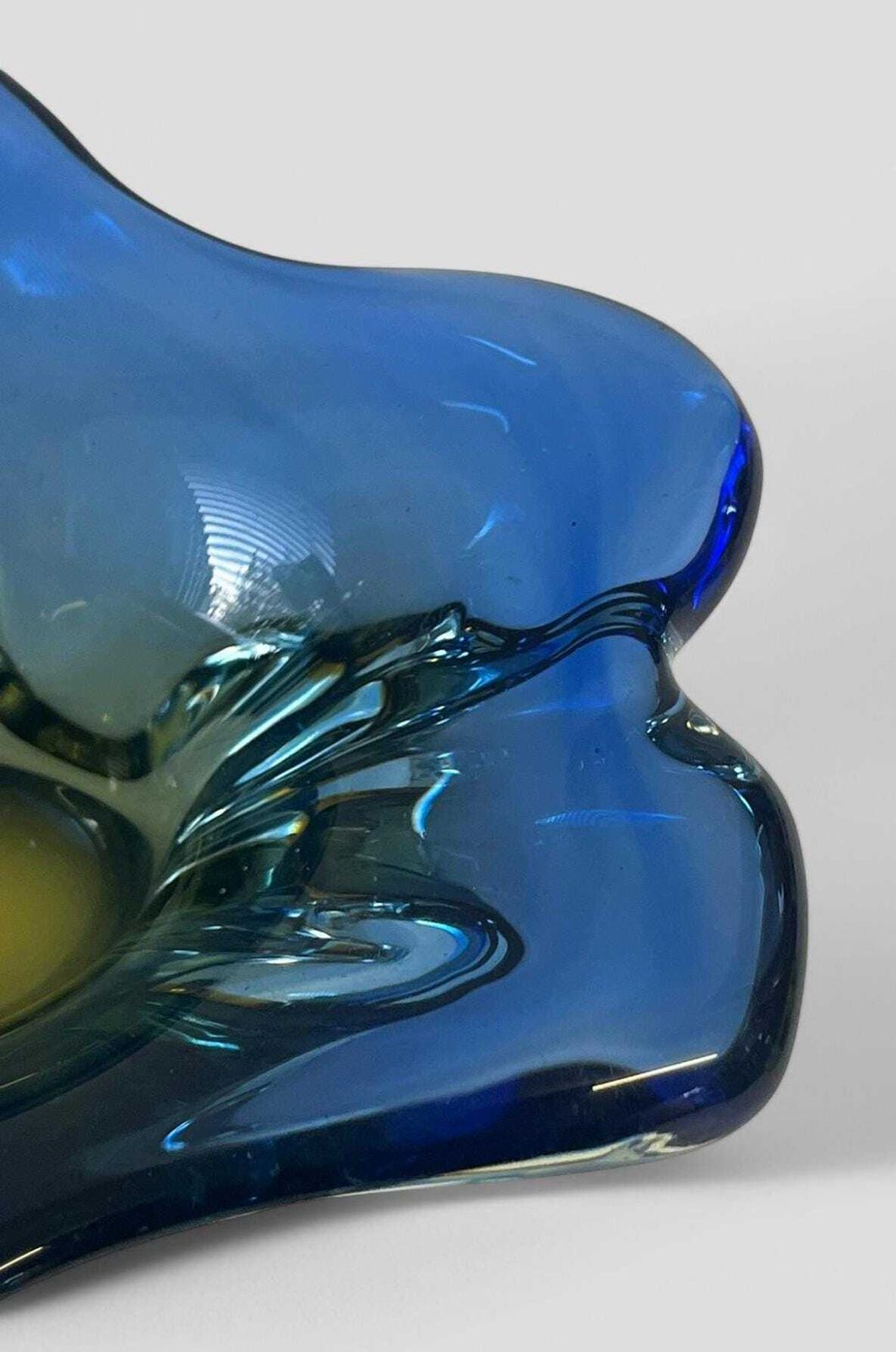 Mid Century Glass Bowl / Ashtray By Hana Machovska For Mstisov Czech Glass photo vintage